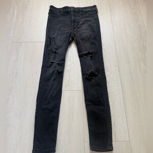 3/$10 Hollister Faded Black High Rise Distressed Skinny Jeans Size 5R